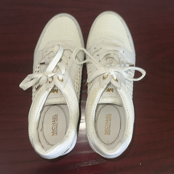 Michael Kors White Woven Sneakers - Picture 8 of 9